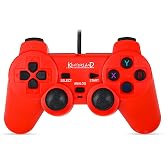 Kontorland Kablolu PC Gamepad &ndash; D-Input &amp; X-Input Destekli &Ccedil;ift Titreşimli USB Oyun Kolu (Kırmızı)