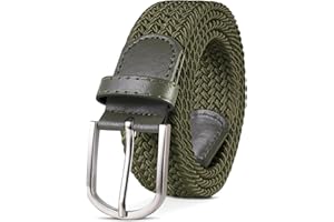 TANGCHAO Unisexe Tissu élastique Ceinture Élastique Tressée Stretch Belt Ceinture Étirable Pour les Hommes et les Femmes Plusieurs Couleurs