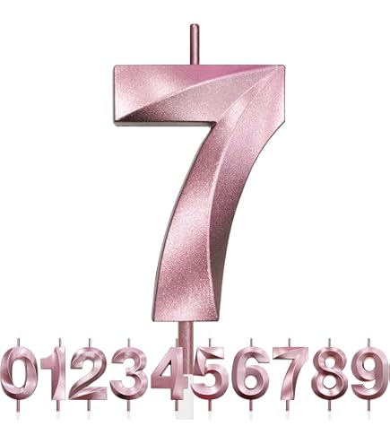 Geburtstagskerze Zahl 5 – Pink Metallic, 7 Cm Hoch, Für Torten & Geburtstagsdekoration