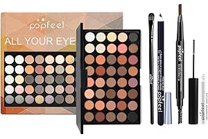 ELITECRAN Kit de Maquillaje Todo en Uno, Set de Maquillaje Completo con Paleta de Sombras Pinceles Delineador de Ojos Lápiz de Cejas Rímel, Juego de Regalo de Maquillaje para Niñas Mujeres Ojos Cosméticos