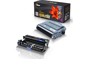 123COLOR Print-Klex Toner + Trommel kompatibel für Brother TN3480 DR3400 MFC-L5700 DN MFC-L5700 DNLT MFC-L5700 DW MFC-L5700 Series MFC-L5750 DW TN-3480 DR-3400 Schwarz Farblos - Color Line Serie