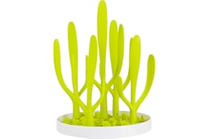 Toomies TOMY Boon Sprig Countertop Drying Rack , Stylish Nursery Product to Hold up to 8 Bottles and Sippy Cup Parts, BPA Free, Green, Bizak