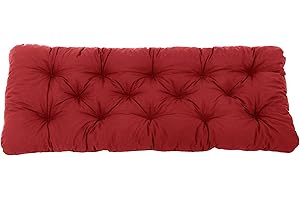 Ambientehome Coussin REMBOURRÉ pour Banc de Jardin/TERRASSE á 2 Places env.120 x 50 x 8 cm Rouge!!