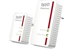 ‎AVM AVM FRITZ!Powerline 540E / 510E Wi-Fi Set międzynarodowy (1x FRITZ!Powerline 540E i 1x FRITZ!Powerline 510E, 500 Mb/s, sieć z Fast Ethernet)
