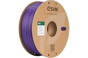 eSUN ABS+ Filament 1.75mm, Filament do drukarek 3D ABS Plus, Dokładność wymiarowa +/- 0.05mm, Szpula 1KG (2.2 LBS) Filament do drukarek 3D (Fioletowy, 1KG)