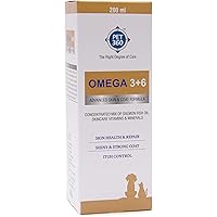 PET360 Omega 3+6 Concentrated Salmon Fish Oil with Vitamins, Minerals & Taurine, Advanced Skin & Coat Formula for Dogs…