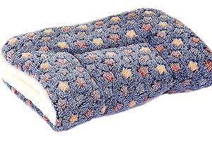 Hoylson Couvertures pour Chien Chat Moelleux Coussins Chiot Tapis Lavable Petit Moyen Grand (L, Bleu foncé)