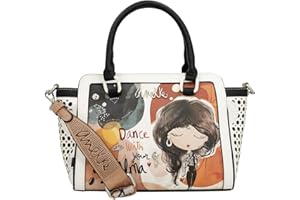 Anekke Bolso Bowling Grande - Diseño Inspirado | Bandolera Extraíble y Bolsillos - Medidas: 34x27x12 cm - Complementos Mujer Elegantes