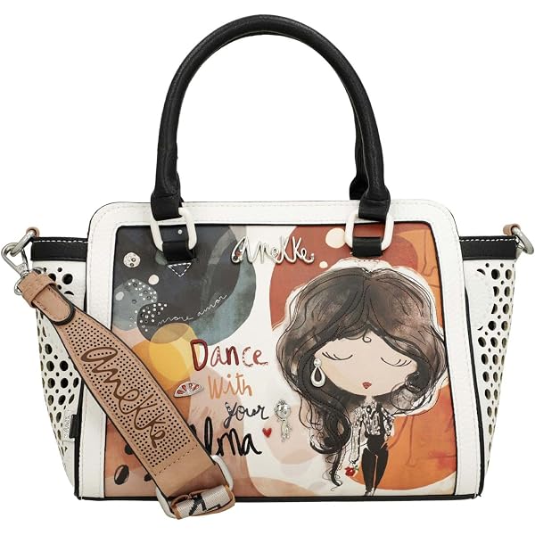 Anekke - Grand Sac Shopper Pour Femme En Similicuir, 2 Poignées + Bandoulière, Design Unique Et Pratique