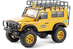 WOWRC Fms 1/24 RC Crawler, FCX24M Land Rover Defender 90, 2.4Ghz Off-Road RC Rock Crawler with Lighting Effects, Speed Switch and Accessory Packs, RC Cars for Adults