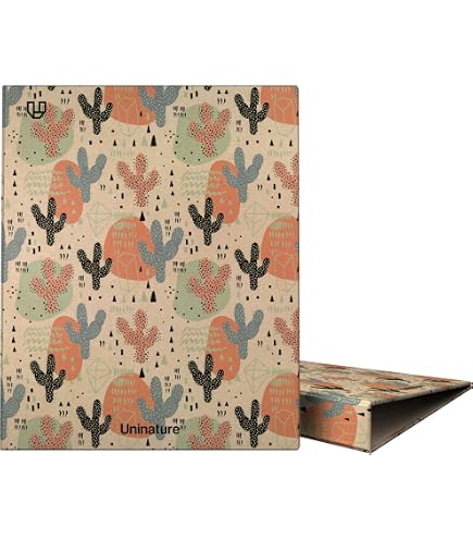 Unipapel Classeur à 4 Anneaux A5 Écologique Rosa - 90 Feuilles Recyclées Quadrillé 5x5 Carpebook