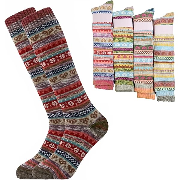 KONY Women's Cotton Knee High Socks - 3 Pairs - View #8