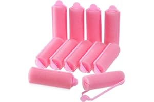 ZHEHAO 36 Piezas de Rulos de Pelo de Esponja Bigudí de Espuma Herramienta de Rizado para Peinado (Rosa)