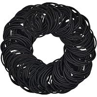 200 Stück Schwarze Elastische Haargummis 2 Mm – Kleine Haarbänder Ohne Metall, Für Damen & Kinder, Weich & Reißfest