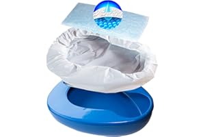 TILCARE Hochleistungs Bettpfanne Set mit 25 super saugfähigen Einlagen und Liner - Für Krankenhaus oder Hausgebrauch der älteren und bettlägerigen Patienten - Einlagen absorbieren bis zu 1000ml