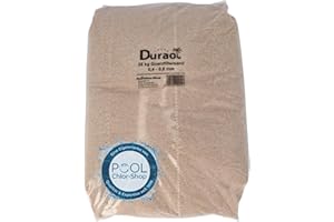 Duraol Spezial Kristallquarzfiltersand I Filtersand 25kg I 0,4-0,8mm Körnung I Quarzsand Pool für Filteranlage I Sand für Pool Sandfilteranlage I Filtersand Pool I geschlemmt & feuchtgetrocknet