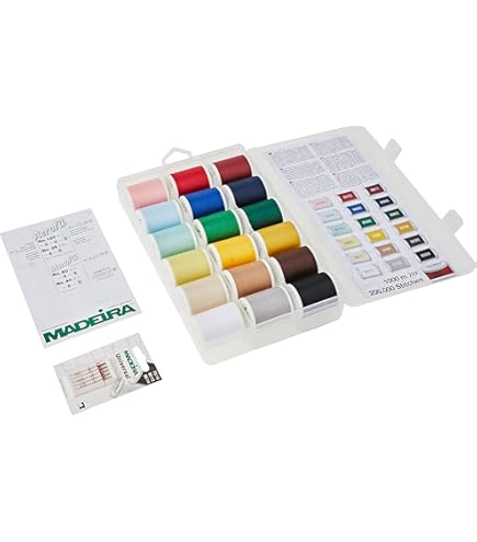 Box Filati Madeira Aerofil - 40 Bobine + 2 Monofilamento, 100% Poliestere