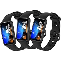 3er-Set Silikon-Armbänder Für Huawei Band 8/9 – Schwarz, Weinrot, Grau, Verstellbar