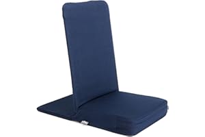 BODHI Mandir Boden Sedia con schienale imbottito, meditazione Sedia con extra spesso cuscino per Case per sale, meditazione, bodennahes lavorare, blu notte