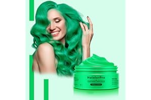 ‎HAIOLORPRO HaiolorPro Grün Temporäre Haarfarbe Auswaschbar, haarfarbe wachs für Männer und Frauen, haarmascara für Partys oder Cosplay, Haarfärbeprodukte ohne Unordnung (Grün）