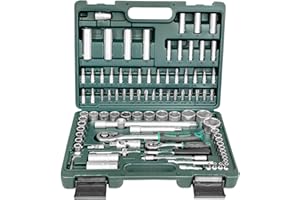 Mannesmann M98410 - Juego de llaves de vaso 94 piezas, 1/4" y 1/2", Tamaño Small