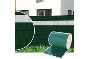 Plantiflex Sichtschutz Rolle 35m Blickdicht PVC Zaunfolie Windschutz für Doppelstabmatten Zaun (Grün)