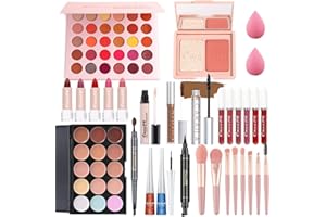 Professional Trucchi Donna Offerta, MKNZOME 31 pezzi Set Trucchi Make Up Completo con Trousse Trucchi regalo di Natale palette ombretti professionali Rossetti Makeup Fondotinta Correttore