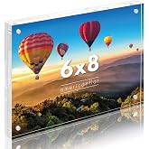 Americanflat 6x8 Akrilik Resim &Ccedil;er&ccedil;evesi, Manyetik K&ouml;şeli Şeffaf Fotoğraf &Ccedil;er&ccedil;evesi, Masa &Uuml;st&uuml;, Mikrofiber Kumaş Dahil