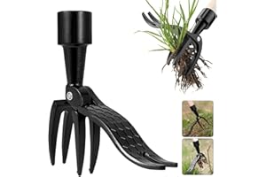 HIDRUO New Detachable Weed Puller, 4 Claw Steel Head Design - Weed Puller Tool Stand Up Heavy DutyEasily Remove Weeds Without Bending, Pulling, or Kneeling for Yard Garden (Weed Eater)