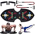 Push Up Rack Board, 12 in 1 Multifunctional Fitness Equipment Foldable at Home, Portable Push Up Workout Frame, Used for Men Women (12 in 1 Push Up Board)