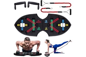 GLKEBY Push Up Rack Board, 12 in 1 Multifunktions Fitness Equipment Folding Home Portable Push Up Trainingsrahmen, Verwendet Für Männer Frauen (12 in 1 Push Up Board)