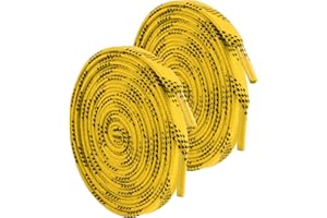 Vidacharmy 1 par de patines de hielo encerados, planos, cordones profesionales para hockey sobre hielo, 120 pulgadas - 305 cm, también para patines en línea y zapatos de ruedas (negro)