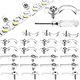 CTDMJ Led Light Strip Clips100Pcs, Led Strip Holder Fastener Led Strip Clips, with Screws & Screwdriver, LED Holder Clips Fixing Clips LED Strip Light Mounting Clips for 8mm, 9mm,10mm Strips