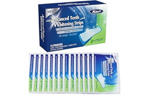 KAV PLUS 28 Professional Teeth Whitening Strips – Advanced Enamel-Safe Bleaching Strips for Sensitive Teeth, Home Whitening Kit for a Brighter Smile