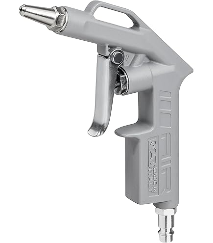 Pistola Ad Aria Compressa ELMAG Con Ugello Curvo - Attacco 1/4", Flusso Regolabile, Per Pulizia E Asciugatura