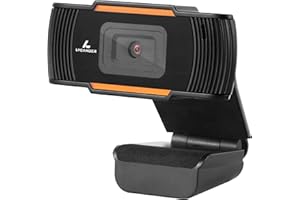LYCANDER USB Webcam with Microphone Built-In, 720p High-Definition (HD), 30fps, Black & Orange - For Desktop, Laptop, Windows, Mac, Linux, Online Meetings, Streaming, Video Chats
