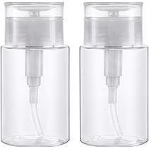 Nail Remover Push Down Pump Dispenser Bottle - 7x3x3 Leak-Proof