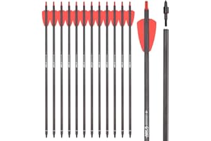 NIKA ARCHERY 15 Inch Crossbow Bolts Carbon Arrows Suitable for EK Cobra System RX Bow Hunting Outdoor Shooting