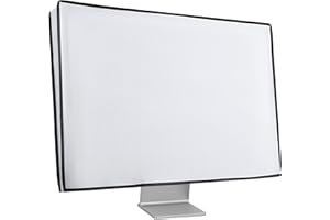 kwmobile Housse écran Ordinateur Compatible avec 27-28" Moniteur - Housse Protection d'écran PC - Blanc