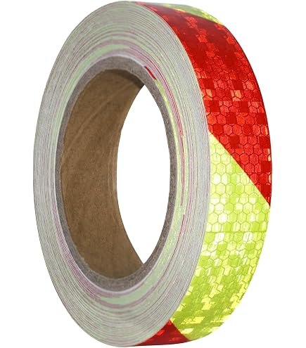 Bande Réfléchissante Rouge Et Blanc 10cm X 10m - Adhésif Sécurité Pour Véhicules, Remorques, Extérieur | PVC Étanche