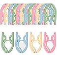 Travel Hangers Foldable, 16 PCS Folding Clothes Hangers Portable Plastic Non-Slip Coat Racks Multifunction Travel Accessories for Home Hotel Travelling Camping (4 Colors)