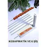 Tanemce 6 Adet Şiş Ve Kebapmatik Adana Urfa Kebap Kalıbı Aparatı Pratik Hızlı Kebap Makinesi Kutusu