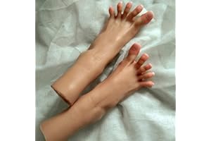 TDHLW Silicone Pieds Modèle, Feet Silicone, Fétichisme du Pied, Pied en Silicone réaliste, Chaussures de Pied de Mannequin Femme Taille réelle en Silicone Affichage modèle,C,37