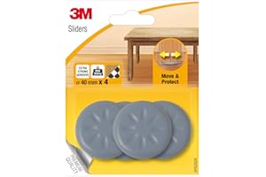 SCOTCHBLUE 3M SP62A09 Patin glisseur/protecteur 4 pièces 40 mm Gris