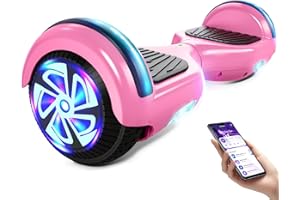 SISIGAD Electric Self Balancing Hoverboard with 6.5” Tires,LED Light-up Wheels, Self-Balancing Hoverboard with Active Balance Technology
