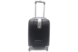 TROLLEY ORMI-LUMI IDONEO RYANAIR Cm.55x40x20 ABS RIGIDO 4 RUOTE MISURE EFFETTIVE del trolley Cm.52x33x19 Bagaglio a mano (NERO)