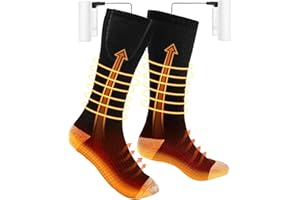 GBOKYN Calze riscaldate, calze riscaldate, 2200 mAh, calze riscaldabili, calze da sci, scaldacollo, calze elettriche, calze calde per attività all'aperto, campeggio, pesca, escursionismo, sci