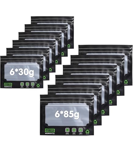 Grove Bags Lot De 10 Fenêtres Anti-humidité 58-62 % Réutilisables, Avec Fermeture éclair, Sans Odeur Et Protection UV 20 X 30 X 5 Cm