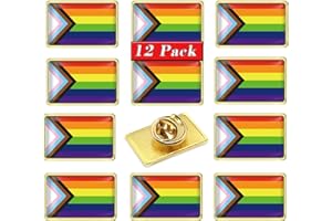 OMNISEXUAL 12/24/100/150 Pcs Inclusive Progress Pride Pin Brooches Rainbow Gay Flag Badge Brooch LGBT Enamel Progressive Lapel Badges Pins Bulk Decoration for Clothes and Bags Gifts