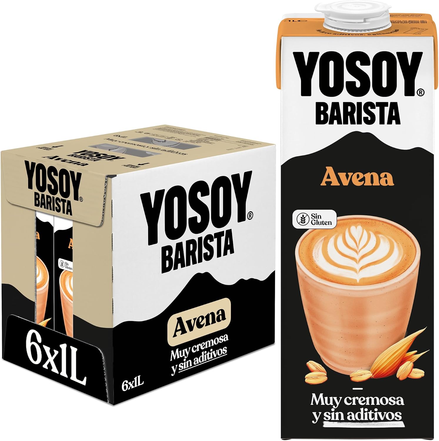 Yosoy Bebida Vegetal de Avena Barista , Pack de 6 x 1L